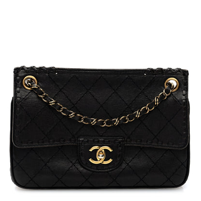 Chanel Calfskin Stitched Medium Vintage Single Flap Dark Brown 1 of 10