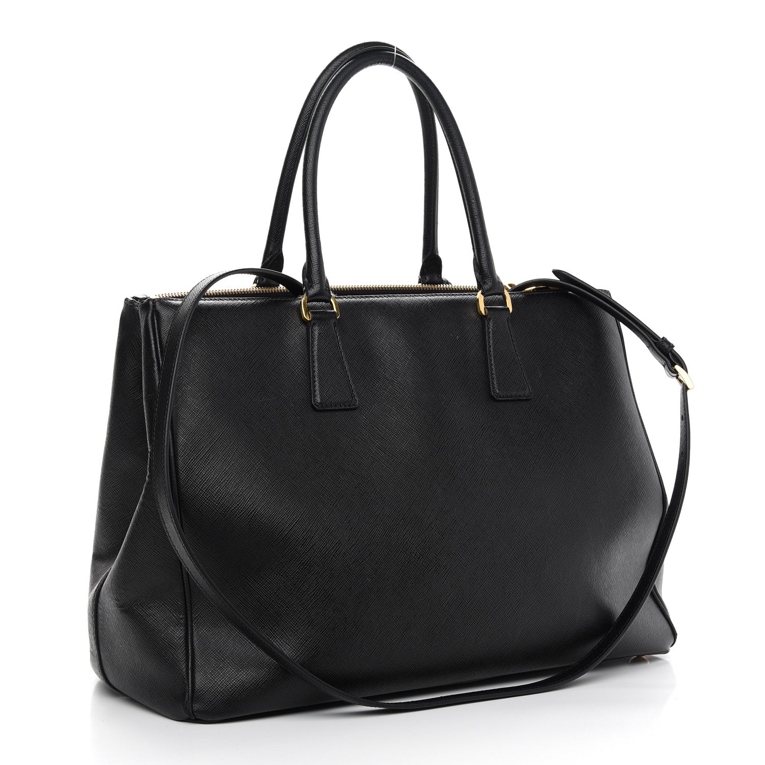 Prada Saffiano Large Galleria Double Zip Tote Black 2 of 13