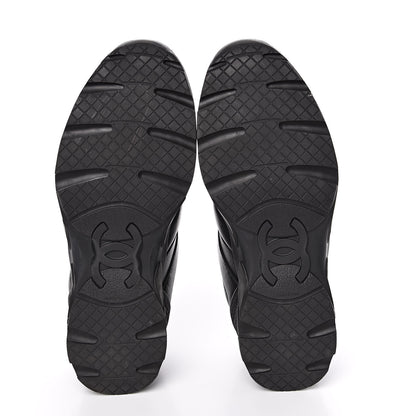 Chanel Calfskin Mens CC Sneakers 44 Black 5 of 9