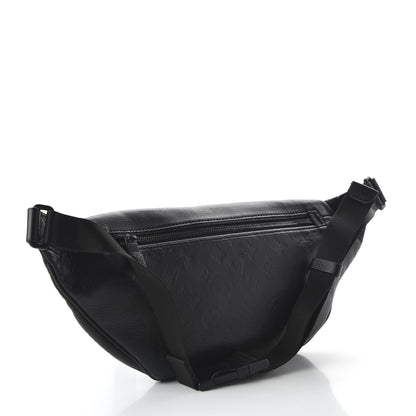 Louis Vuitton Calfskin Monogram Shadow Discovery Bumbag Black 3 of 9