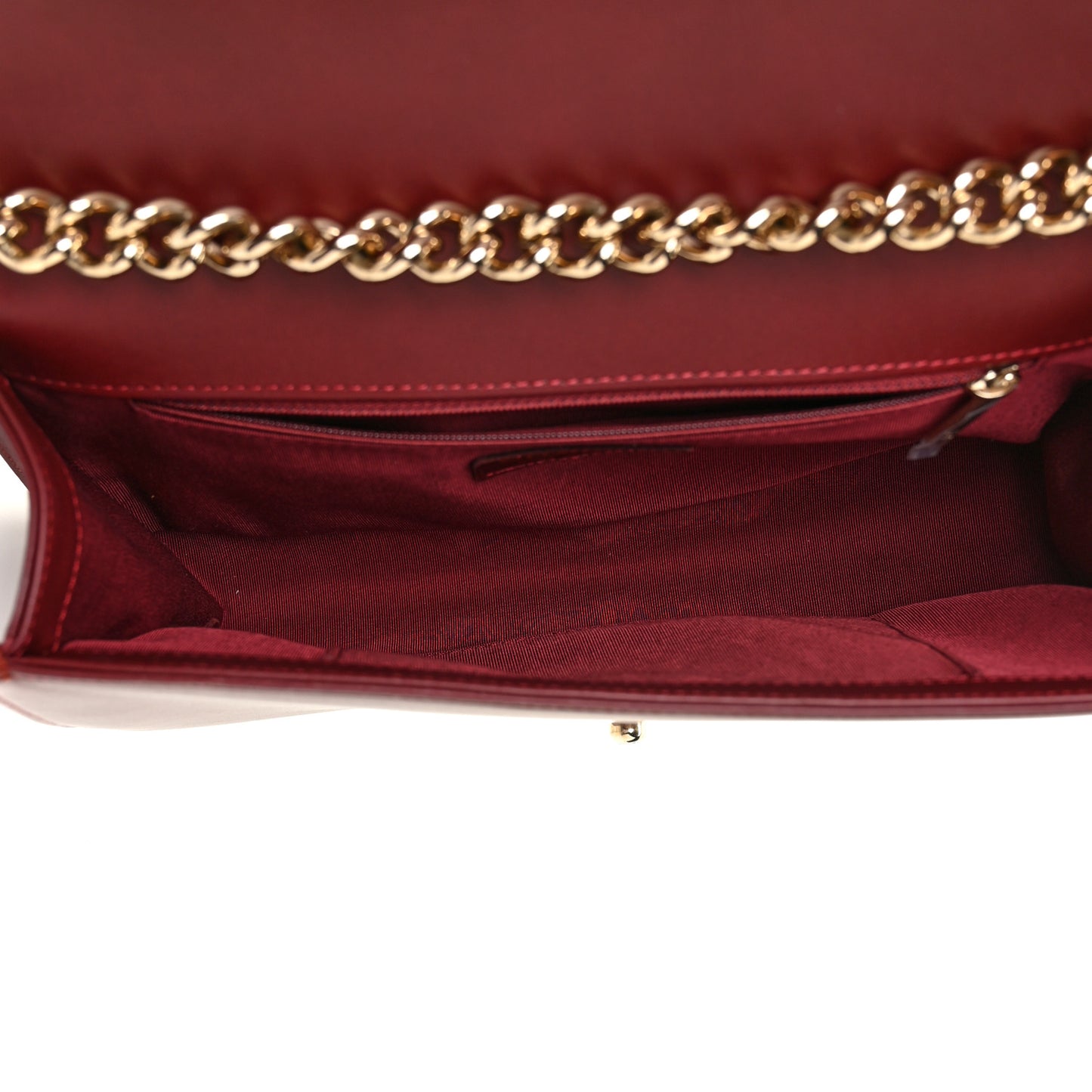 Lambskin Quilted New Medium Boy Flap Dark Red