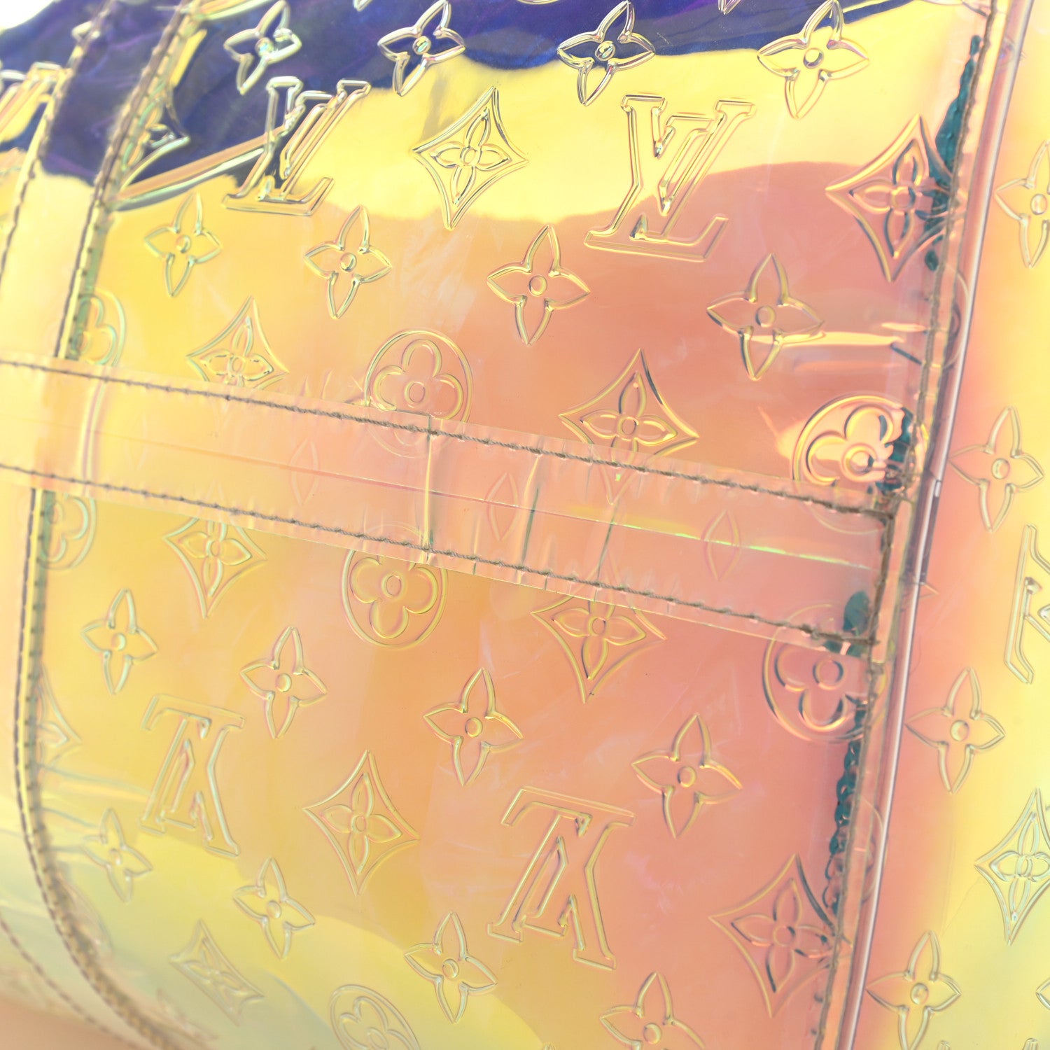 Louis Vuitton PVC Monogram Keepall Bandouliere 50 Iridescent Prism 9 of 11