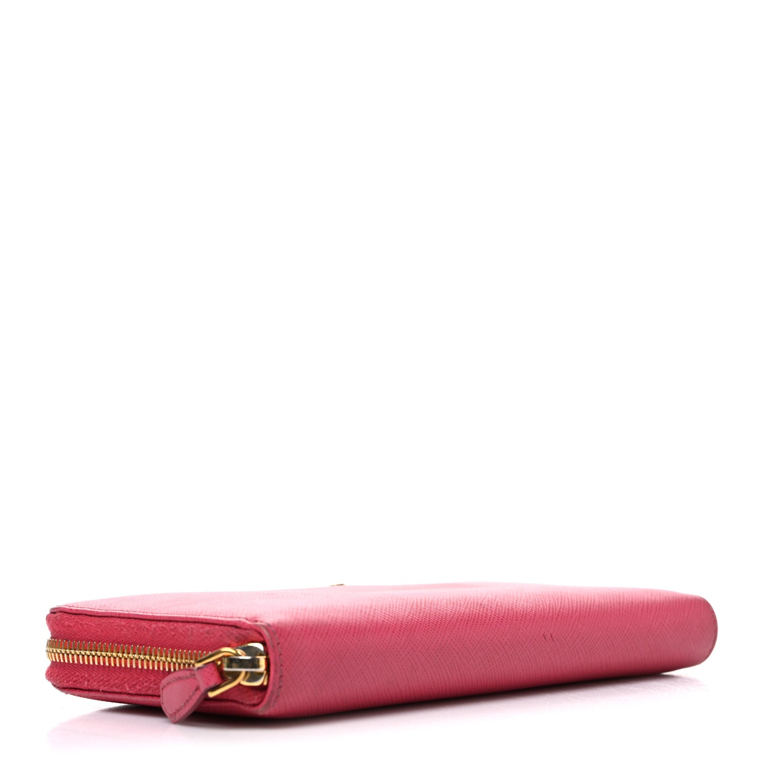 Prada Saffiano Metal Zip Around Wallet Peonia 4 of 9