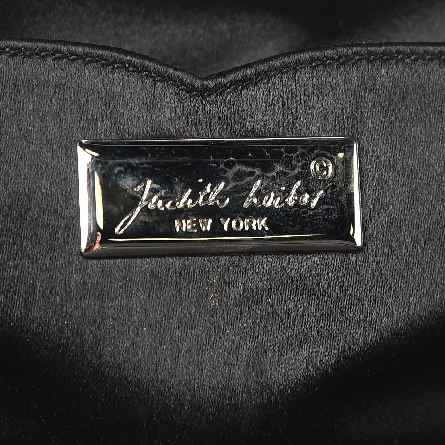 Satin Fireworks Clutch Black