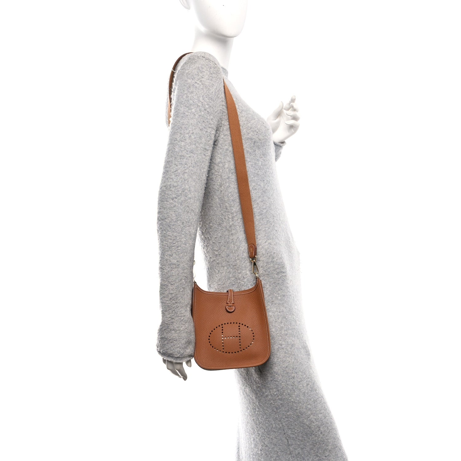 Hermes Taurillon Clemence Evelyne TPM Gold 2 of 11