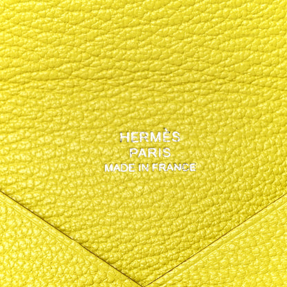 Hermes Chevre Mysore Calvi Card Case Lime 6 of 11