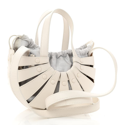 Bottega Veneta French Calfskin Small Shell White Frost 4 of 10