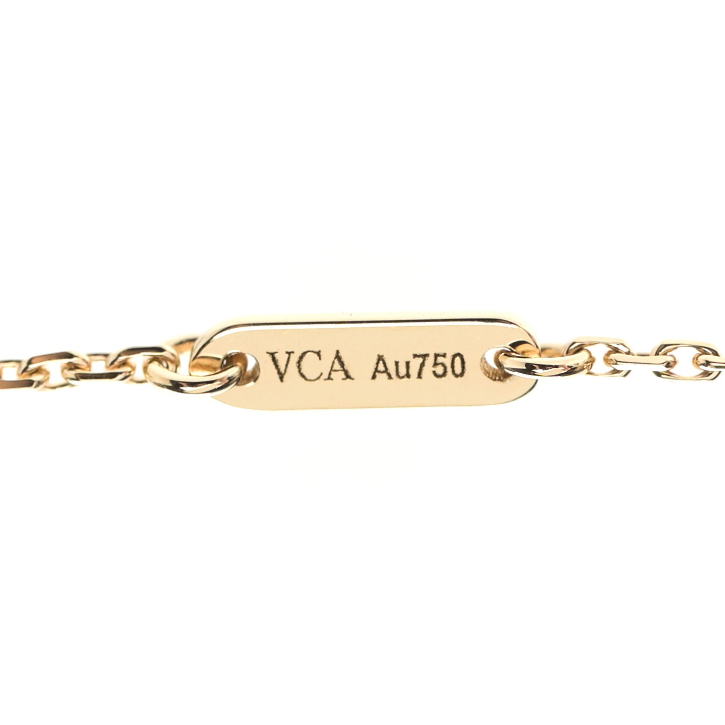 18K Yellow Gold Mother of Pearl Sweet Alhambra Pendant Necklace