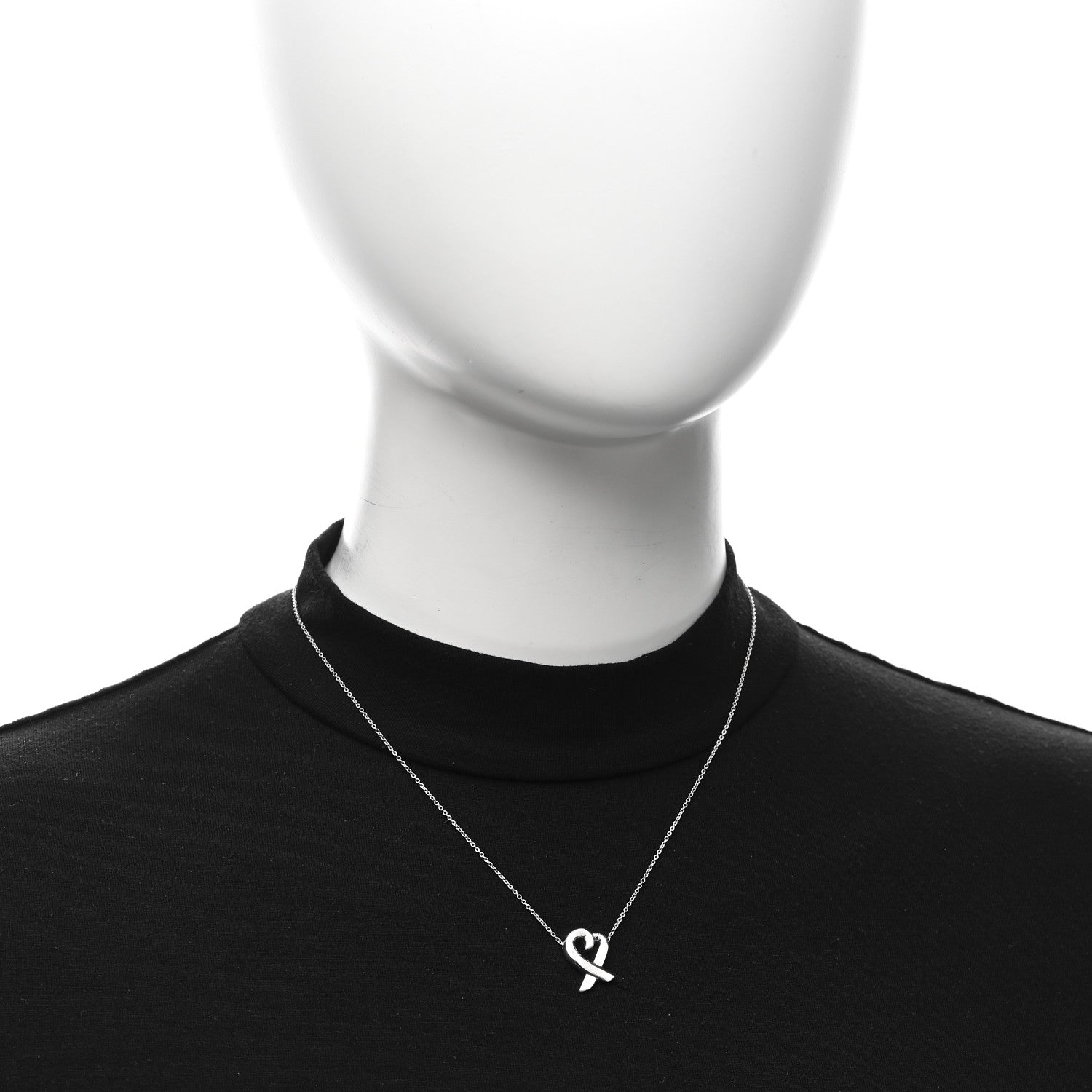 Tiffany Sterling Silver Paloma Picasso Loving Heart Pendant Necklace 2 of 6