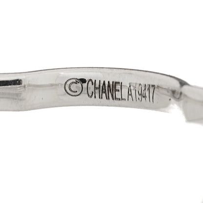 Chanel 18K White Gold Diamond Camellia Band Ring 52 6 6 of 7
