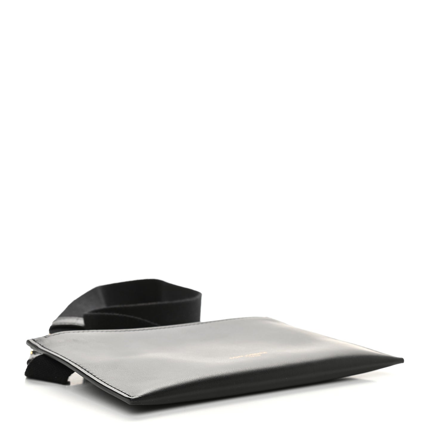 Calfskin Flat Belt Bag Black