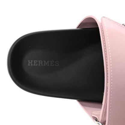 Hermes Calfskin Womens Chypre Sandals 37 Rose Cancan 8 of 10