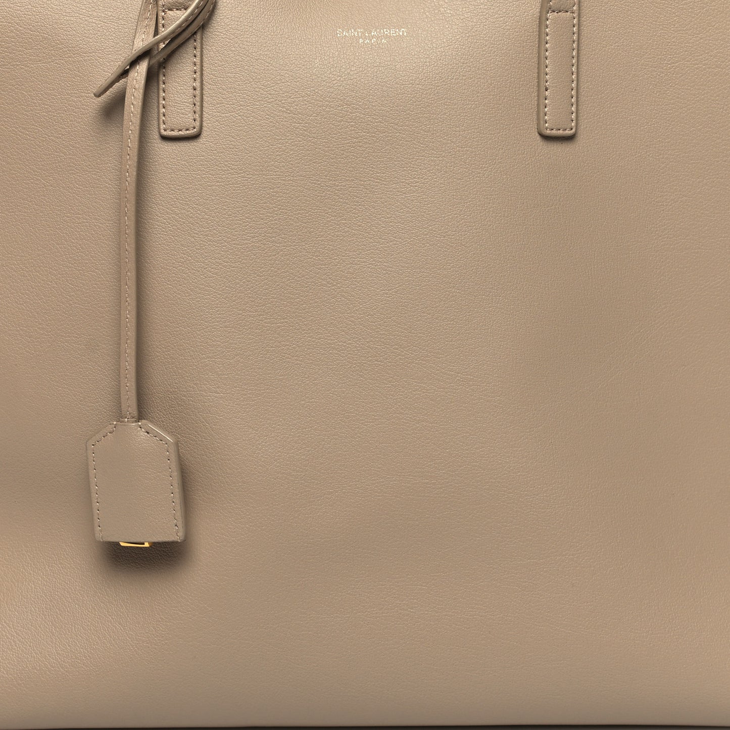 Calfskin Large Shopping Tote Dark Beige
