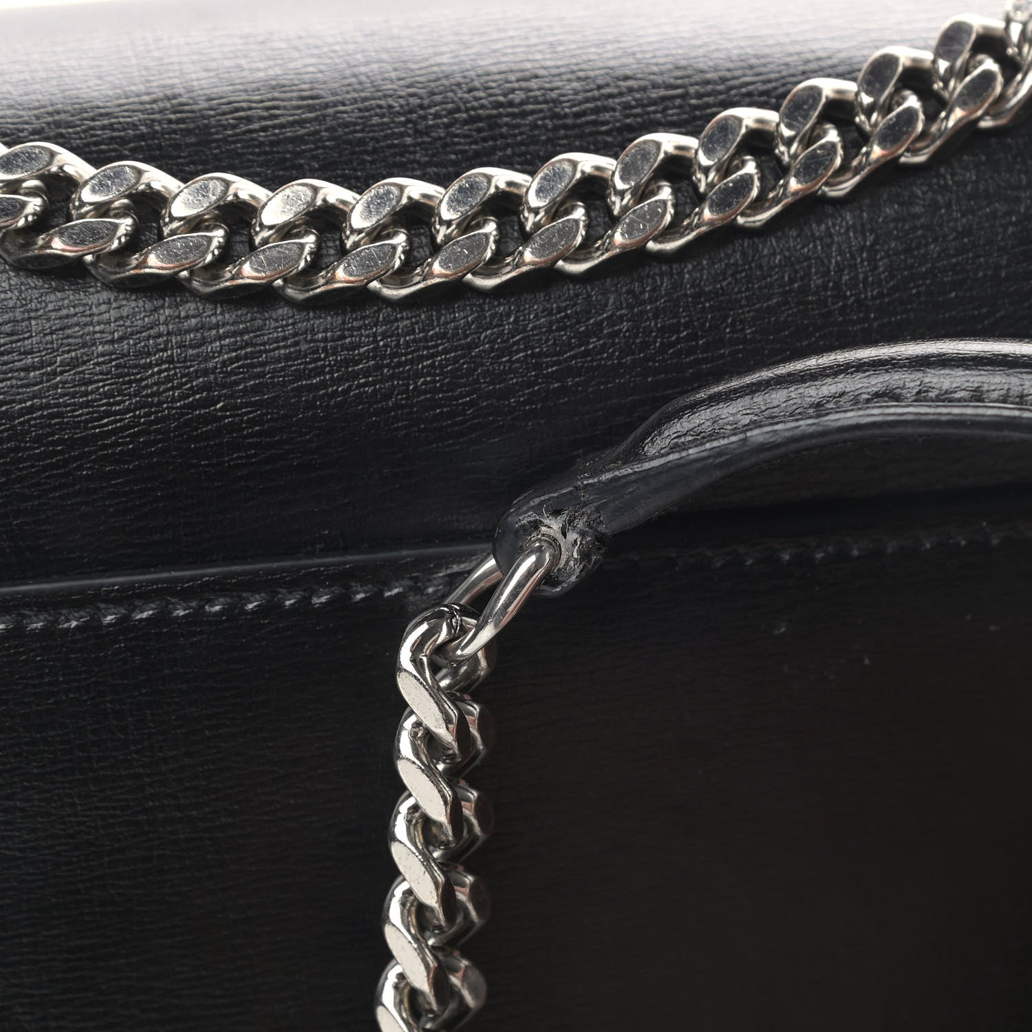 Saint Laurent Calfskin Medium Monogram Sunset Black 8 of 9