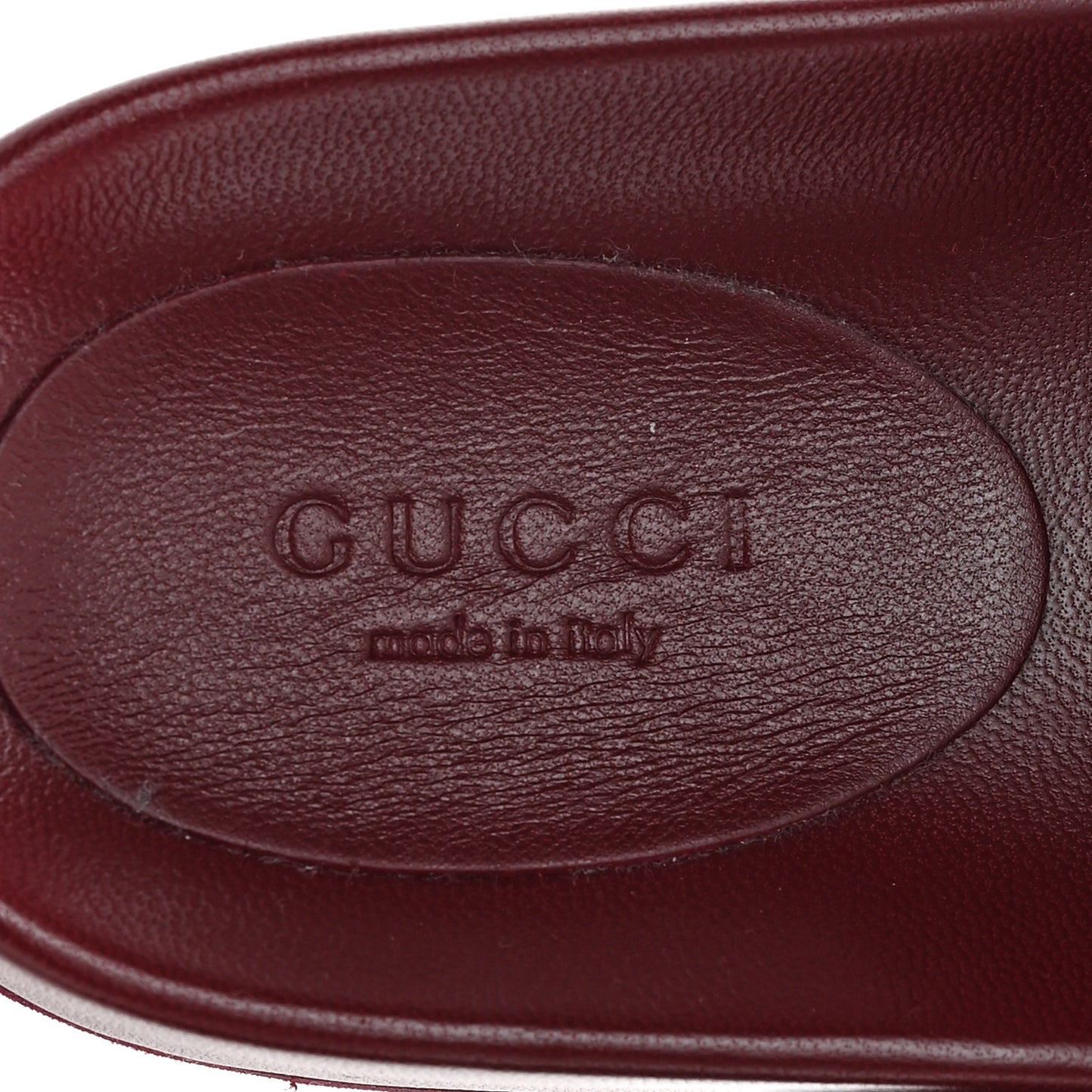 GG Supreme Monogram Womens Horsebit Slippers 36.5 Rosso Ancora