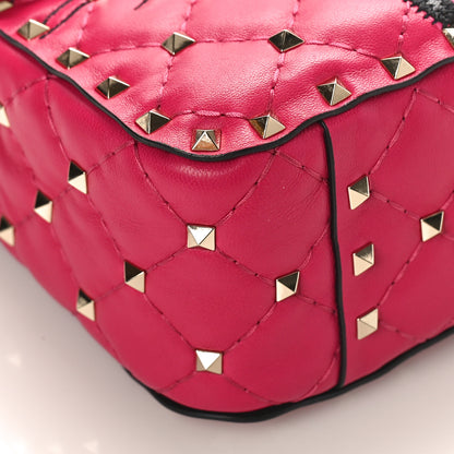 Valentino Garavani Nappa Crystal Tiger Medium Rockstud Spike Shoulder Bag Pink 7 of 8