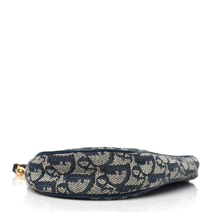 Christian Dior Monogram Mini Saddle Pochette Navy 4 of 12