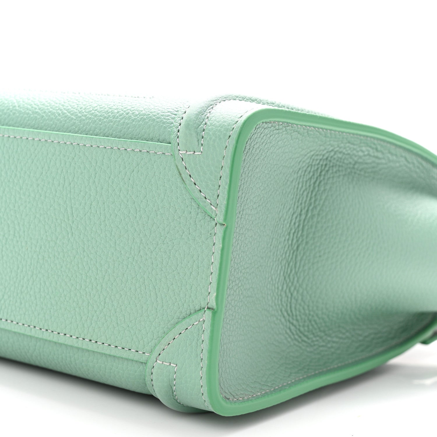 Celine Drummed Calfskin Nano Luggage Ice Mint 11 of 11