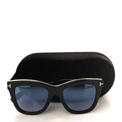 Tom Ford Julie Square Sunglasses TF685 Black Black 8 of 8