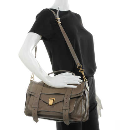 Proenza Schouler Lambskin PS1 Medium Satchel Smoke 2 of 8