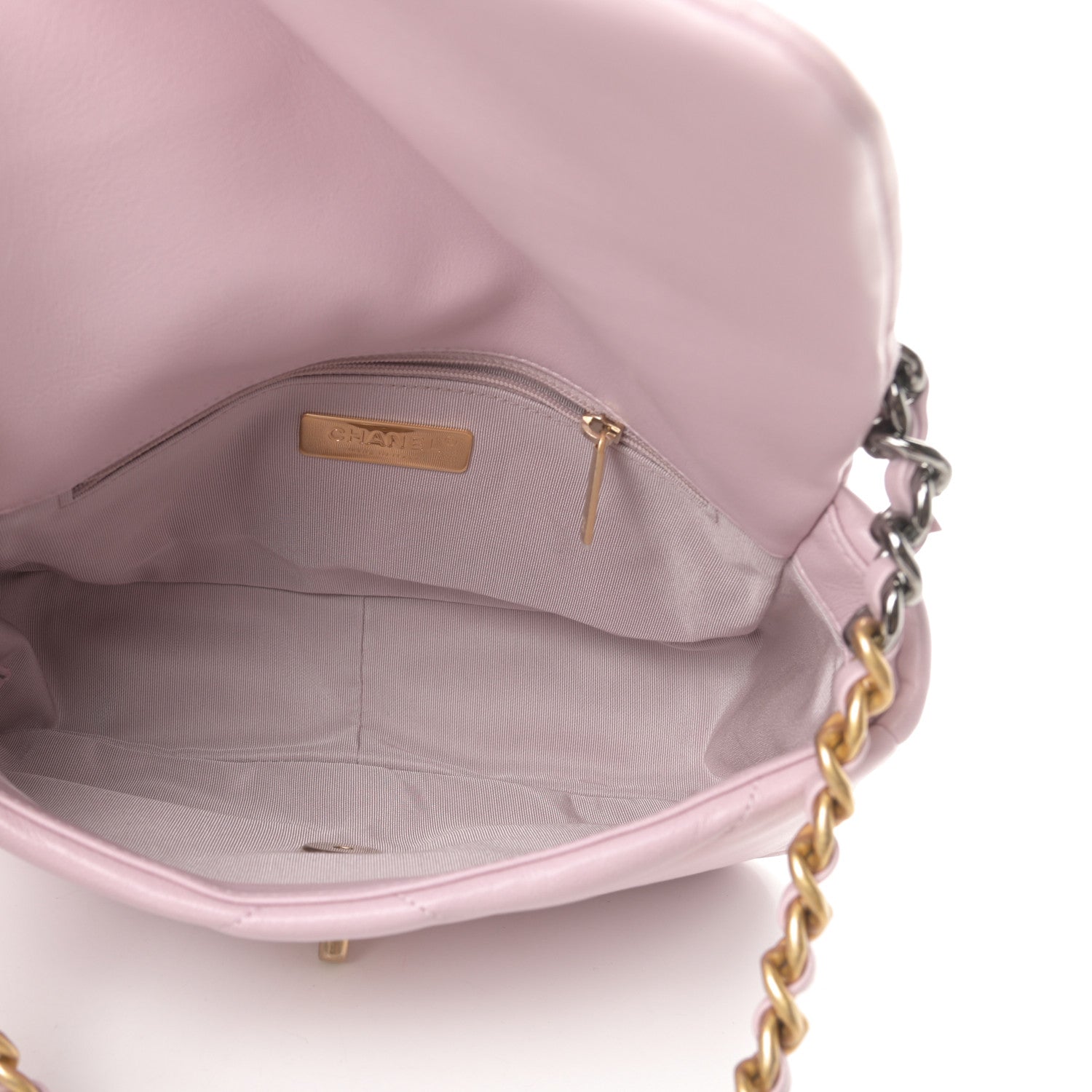 Chanel Lambskin Quilted Medium Chanel 19 Flap Light Pink 5 of 11