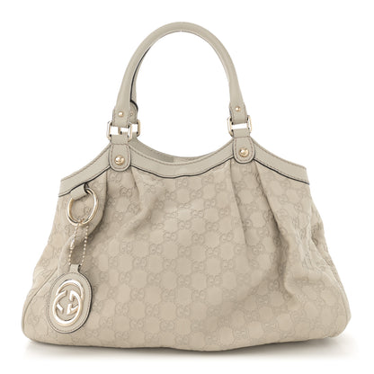 Gucci Guccissima Medium Sukey Tote Mystic White 1 of 12