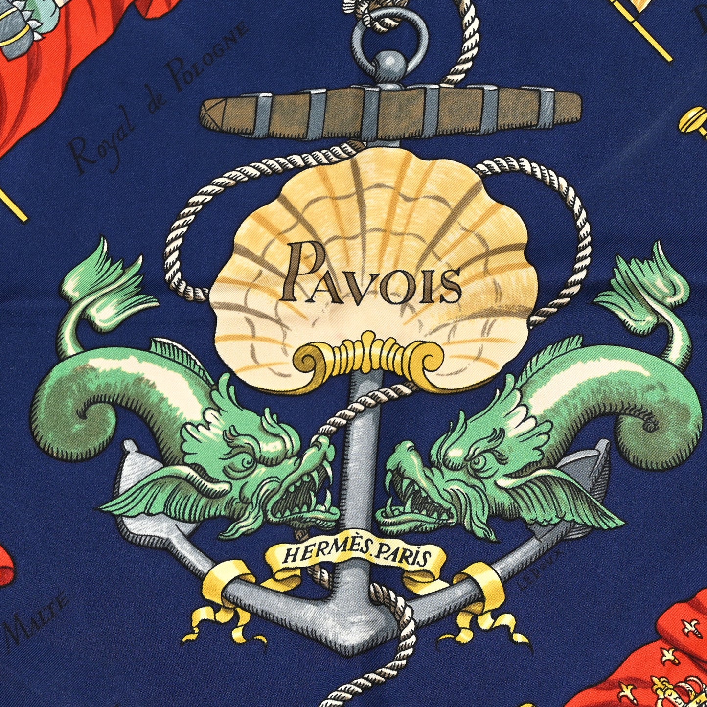 Silk Pavois Flags Carre Scarf 90