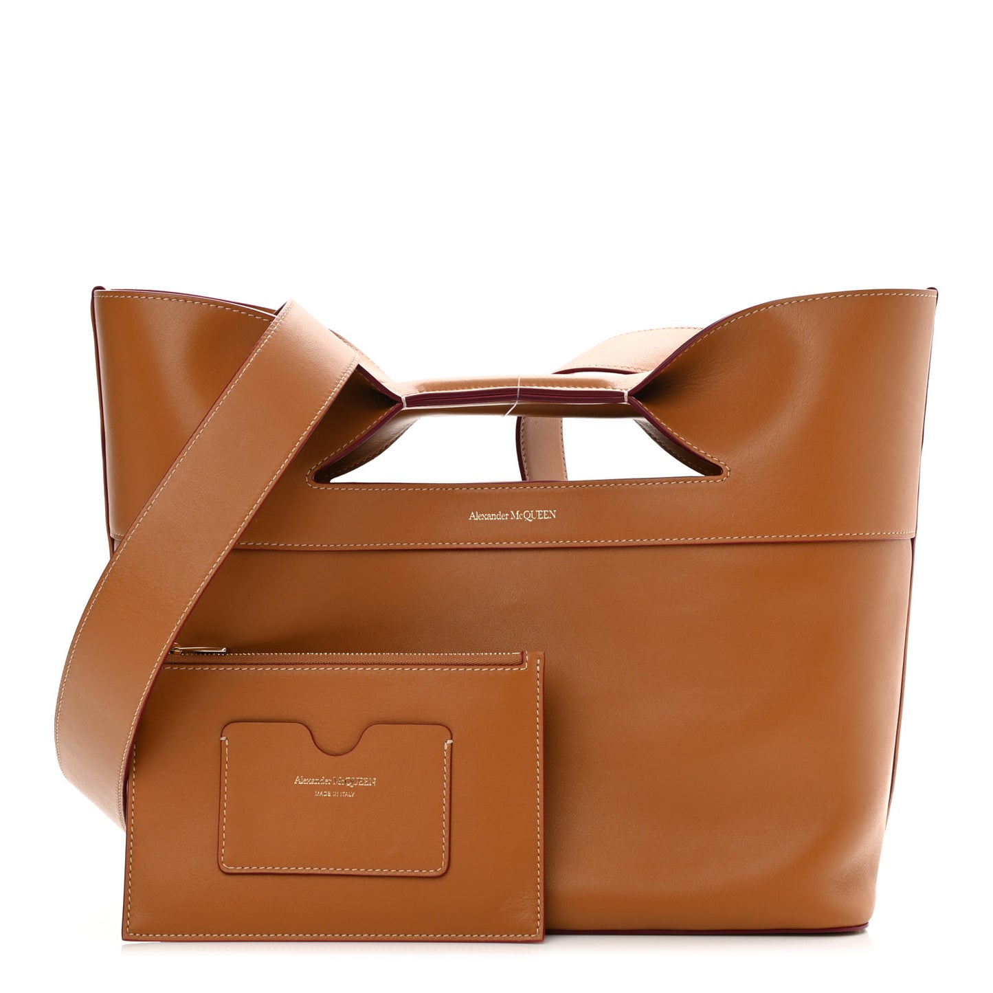 Calfskin Small The Bow Bag Tan