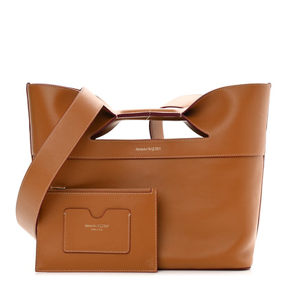 Alexander McQueen Calfskin Small The Bow Bag Tan 1 of 9