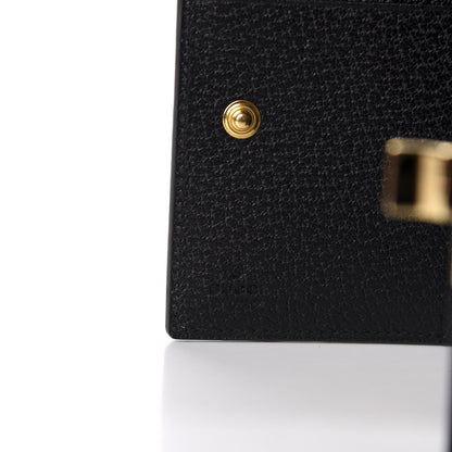 Gucci Calfskin Bee Star Print Padlock Wallet Black 6 of 7