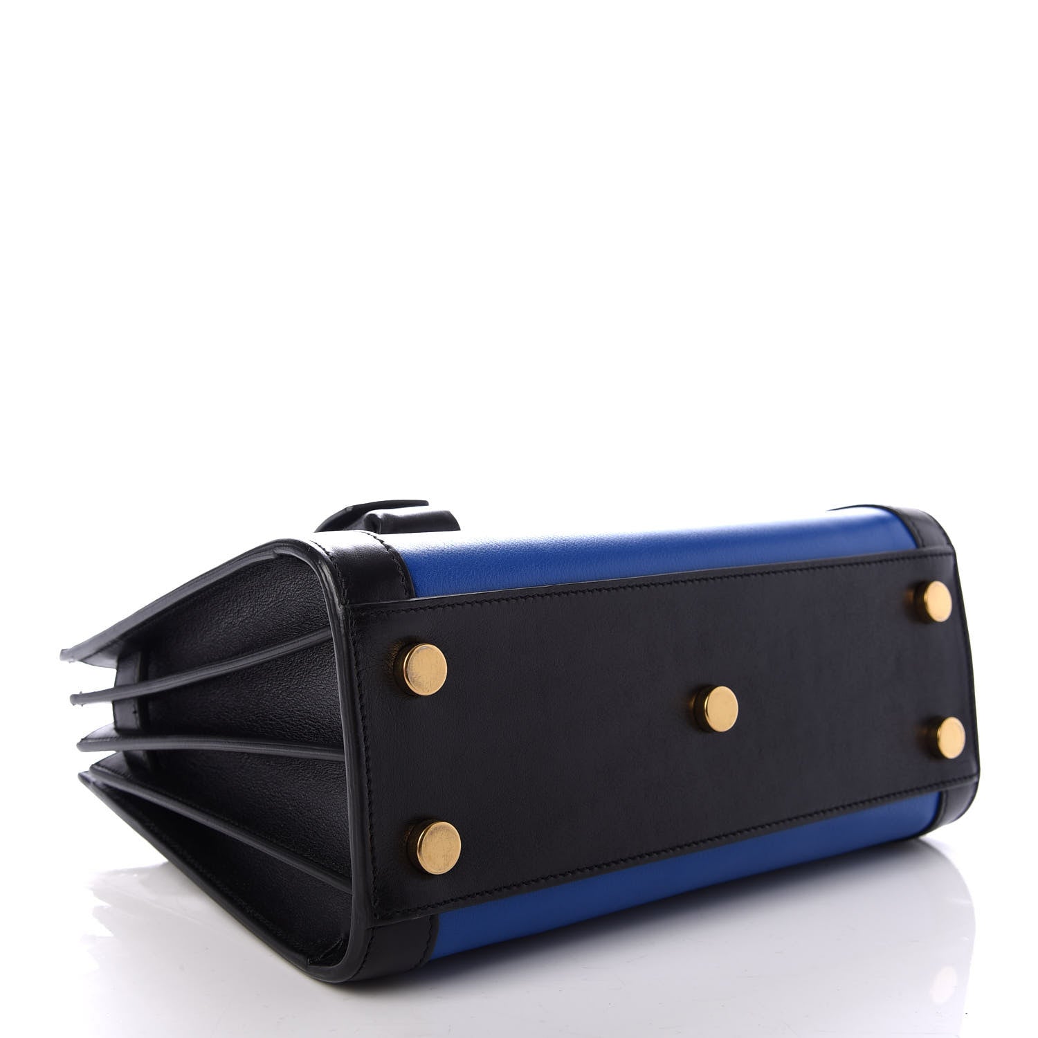 Saint Laurent Calfskin Bi-Color Nano Sac De Jour Royal Blue Black 4 of 8