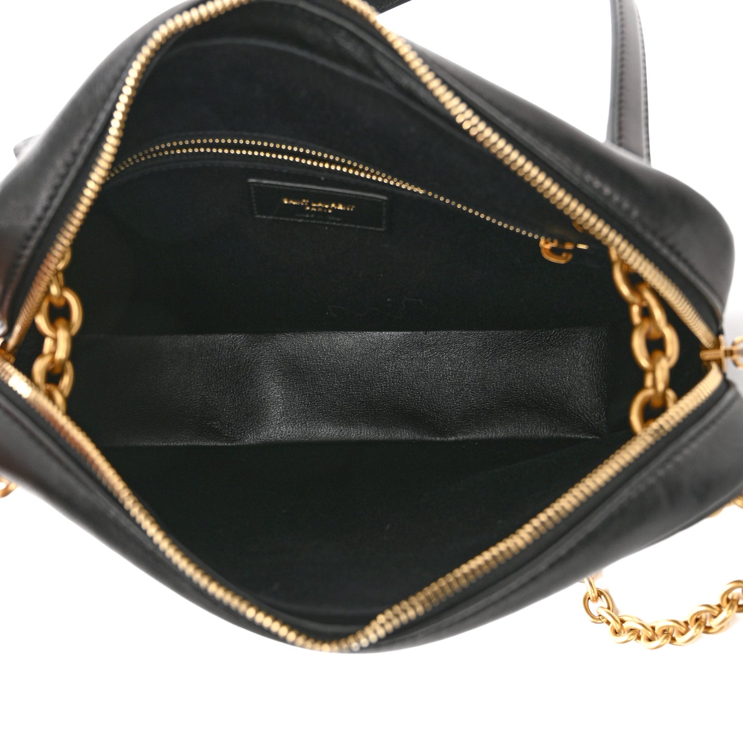 Lambskin Quilted Le Maillon Chain Strap Crossbody Black