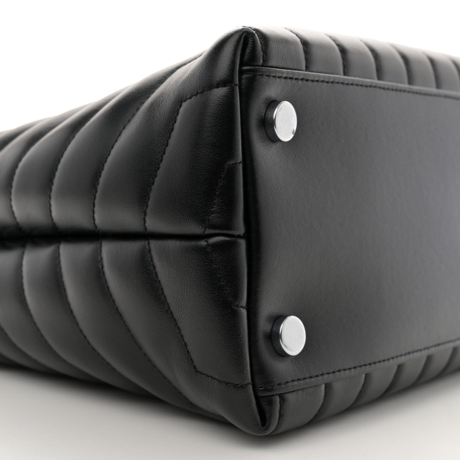 Saint Laurent Calfskin Y Quilted Monogram Large Loulou Shopper Black 9 of 11