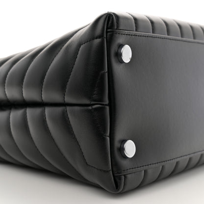 Saint Laurent Calfskin Y Quilted Monogram Large Loulou Shopper Black 9 of 11