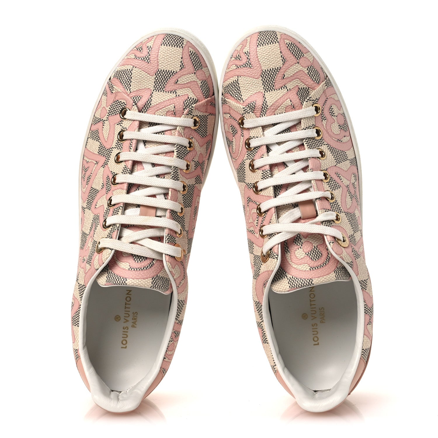 Louis Vuitton Damier Azur Tahitienne Bora Bora Sneakers 40 Rose Ballerine 2 of 12