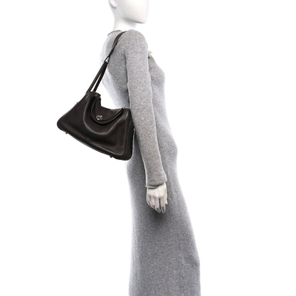 Hermes Taurillon Clemence Lindy 30 Chocolate 2 of 12
