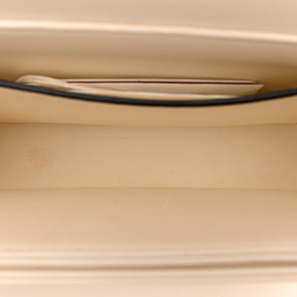 Valentino Garavani Nappa Lacquer Monochrome One Stud Chain Clutch Ivory 5 of 11