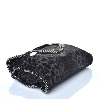 Stella McCartney Shaggy Deer Leopard Print Falabella Fold Over Tote Grey 4 of 9