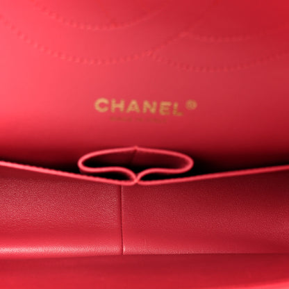 Chanel Lambskin Chevron Quilted Jumbo Double Flap Pink 5 of 11