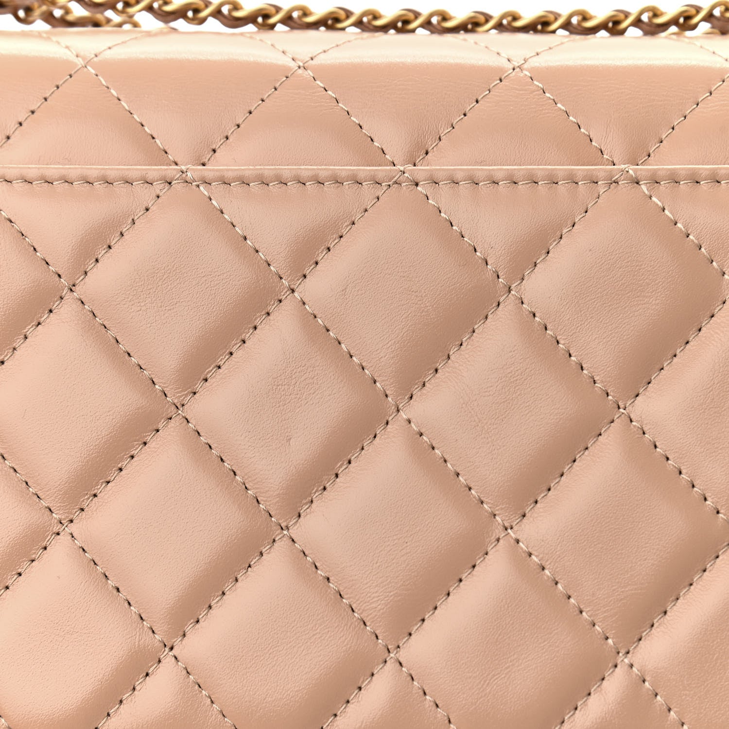 Chanel Calfskin Quilted Perfect Fit Wallet On Chain WOC Beige 10 of 11