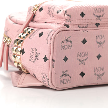 MCM Visetos Side Stud Mini Stark Backpack Pink 10 of 11