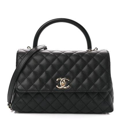 Chanel Caviar Quilted Small Coco Handle Flap Black 1 of 12