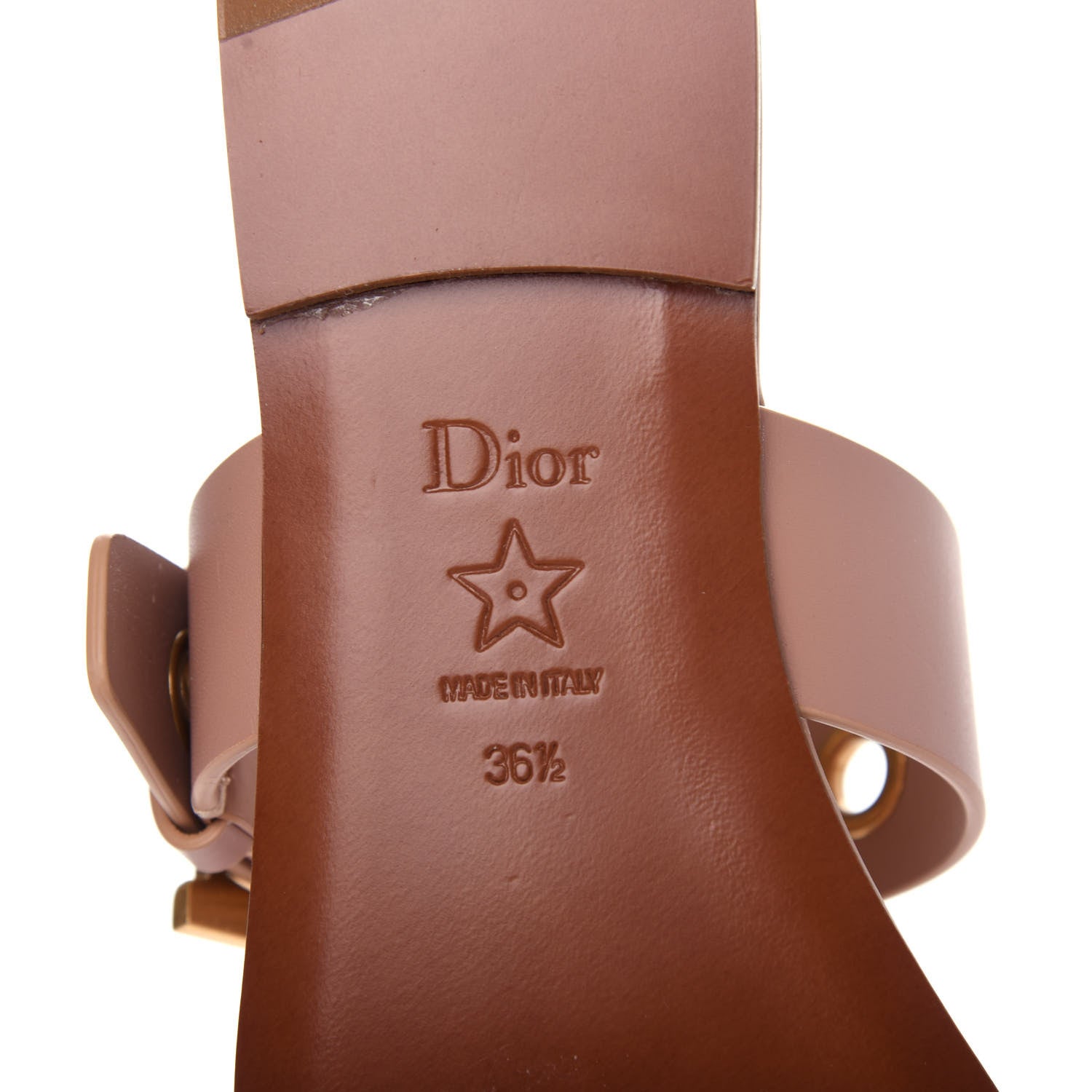 Christian Dior Calfskin D-Dior Slide Sandals 36.5 Rose De Vents 9 of 11