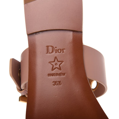 Christian Dior Calfskin D-Dior Slide Sandals 36.5 Rose De Vents 9 of 11