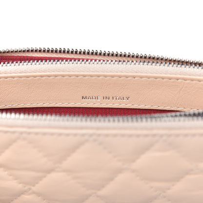 Chanel Aged Calfskin Quilted Small Gabrielle Clutch With Chain Beige Black 9 of 12