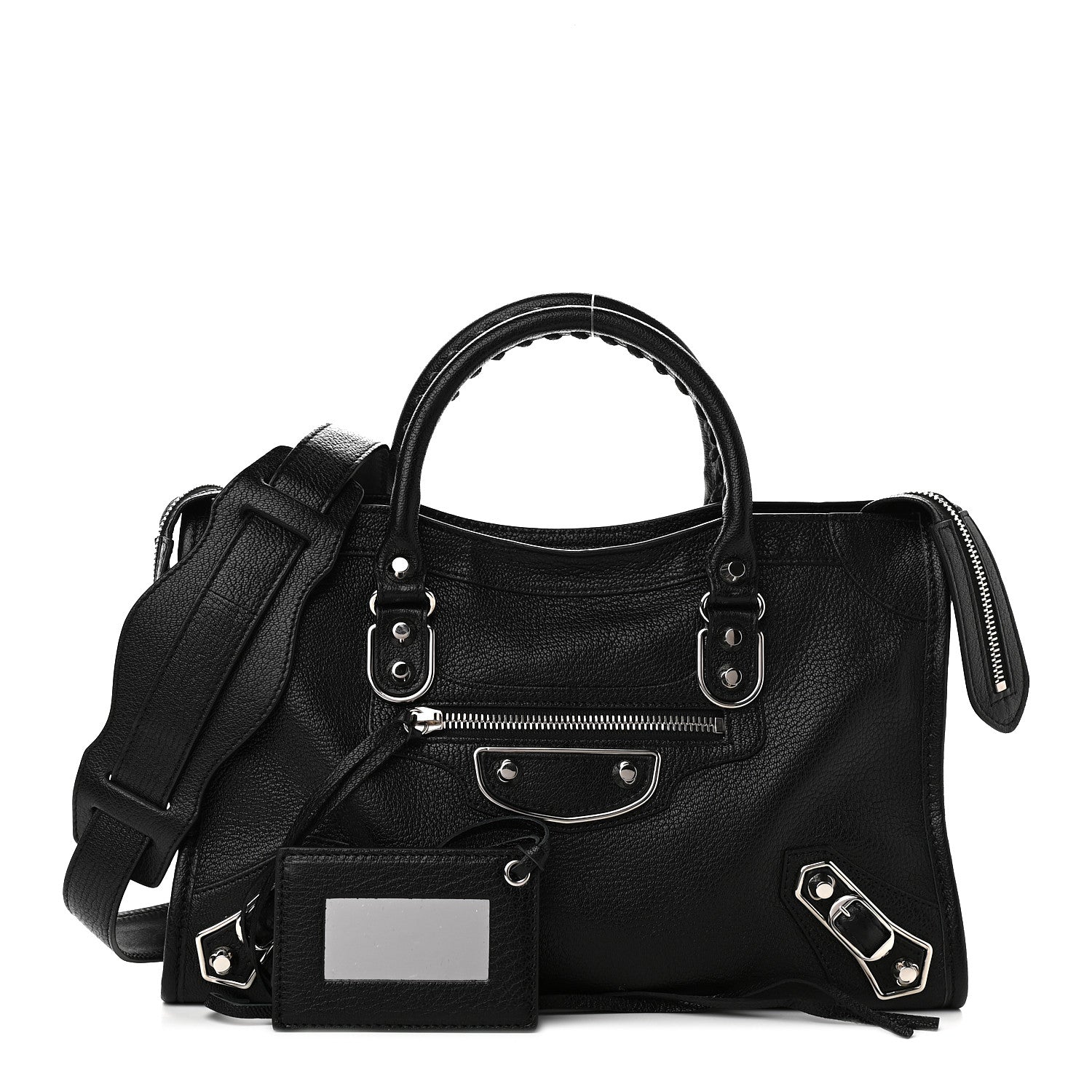 Balenciaga Chevre Silver Metallic Edge Hardware S City Black 1 of 10