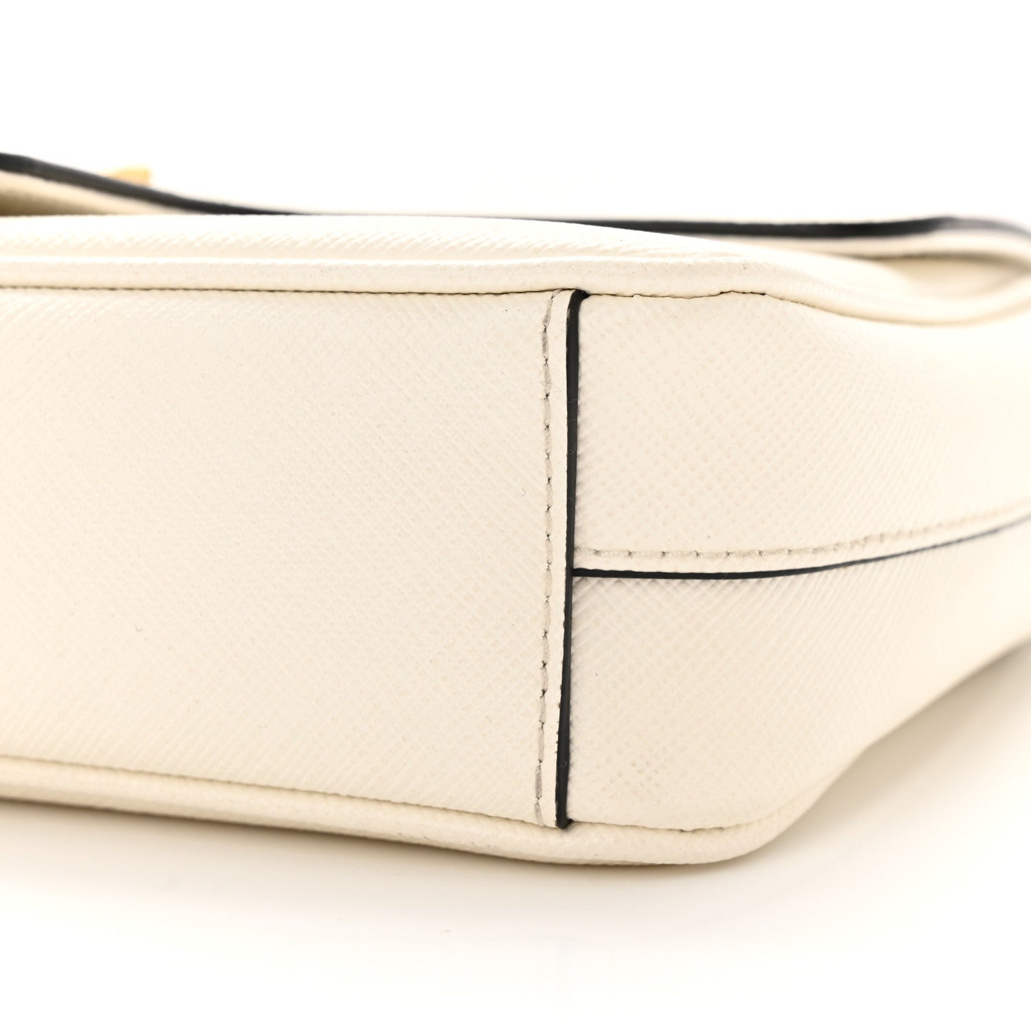 Prada Saffiano Flap Shoulder Bag Talco 9 of 13