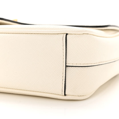 Prada Saffiano Flap Shoulder Bag Talco 9 of 13