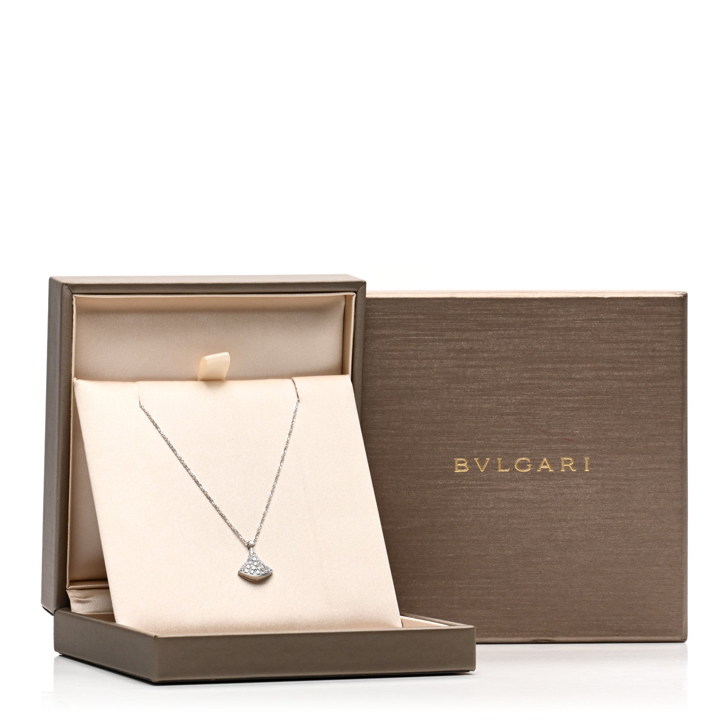 Bulgari 18K White Gold Diamond Divas' Dream Pave Necklace 6 of 6