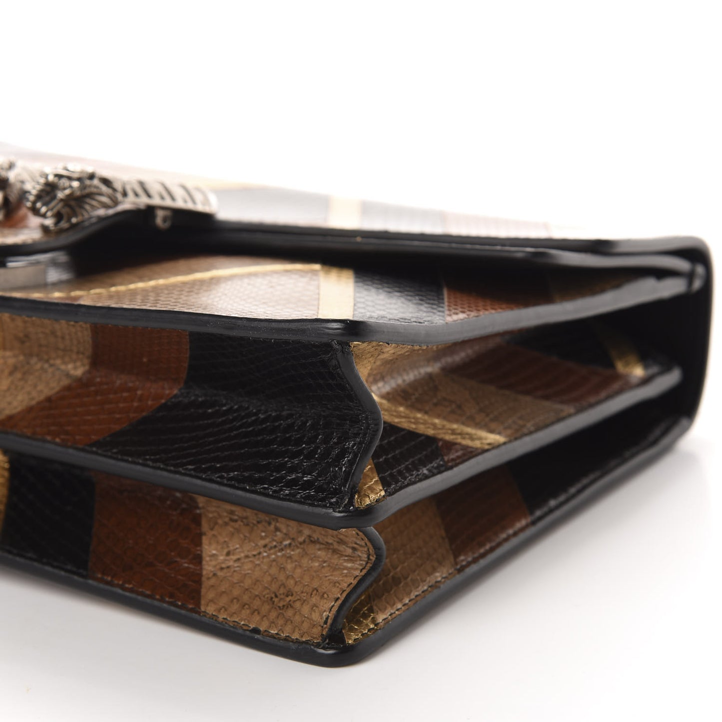 Ayers Snakeskin Chevron Medium Dionysus Shoulder Bag Multicolor